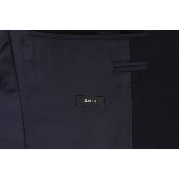 Uniqlo Men's Wool Fleece Slim Fit Navy Blue Blazer Gold Buttons Small 38S - Picture 7 of 8